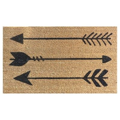 Doormat Arrows Coir Black 18"x30" - Threshold™ | Target