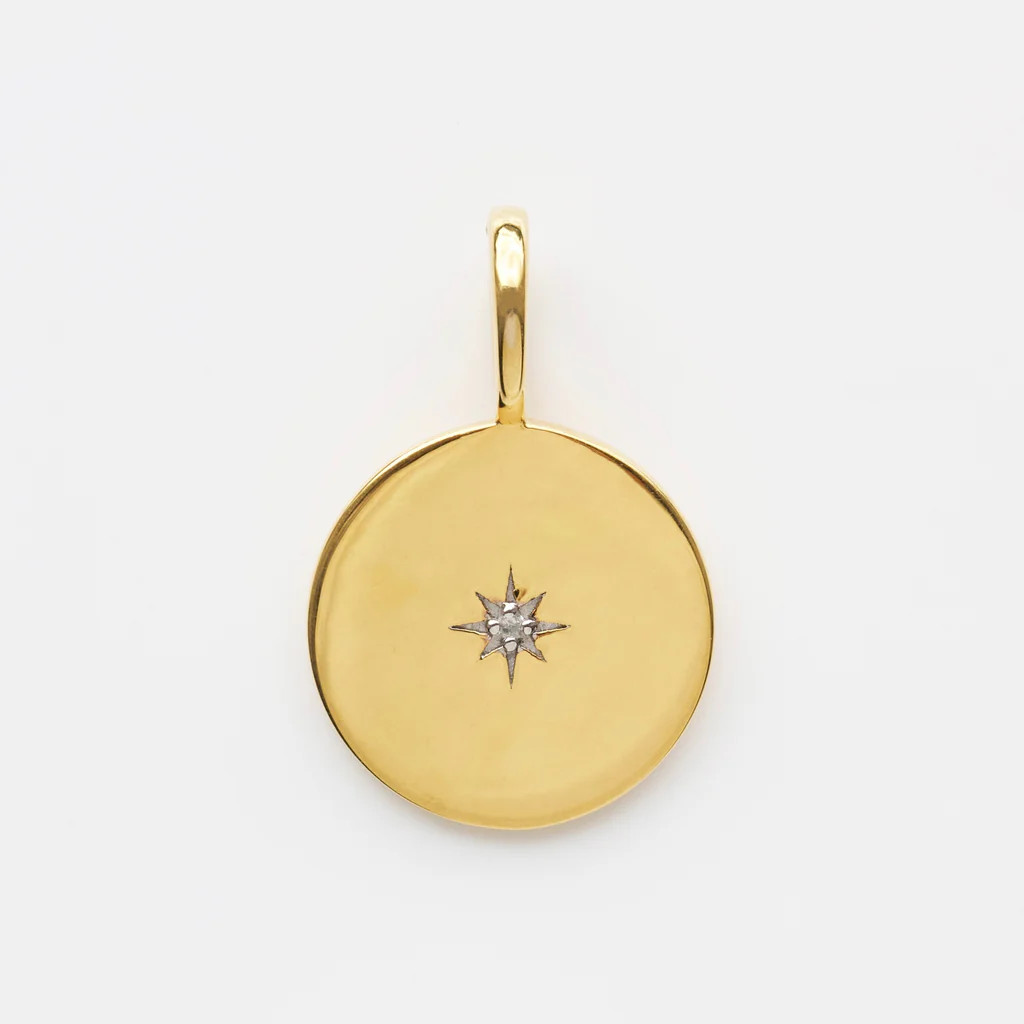 Star Set Diamond Engravable Pendant | Carrie Elizabeth