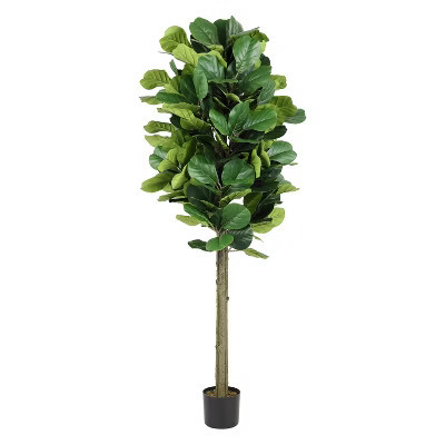 Artificial Tree - Faux 72" Potted Fiddle Leaf Fig Tree - FXP2004 - Green - Safavieh | Target