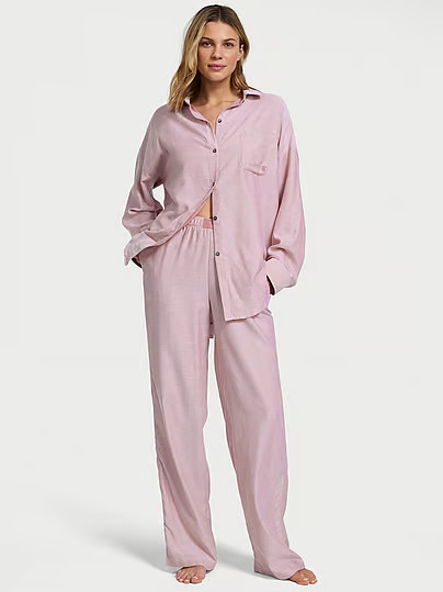 Modal-Cotton Long Pajama Set, Pink, Xxlreg - Women's Sets - Victoria's Secret | Victoria's Secret (US / CA )