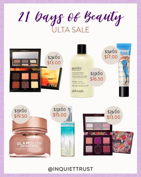 Today’s 21 Days of Beauty deals by Ulta features products from Glamglow, Benefit Cosmetics, and more!

#beautyfaves #onsaletoday #makeupessentials #skincaremusthaves

#LTKbeauty #LTKFind #LTKunder50