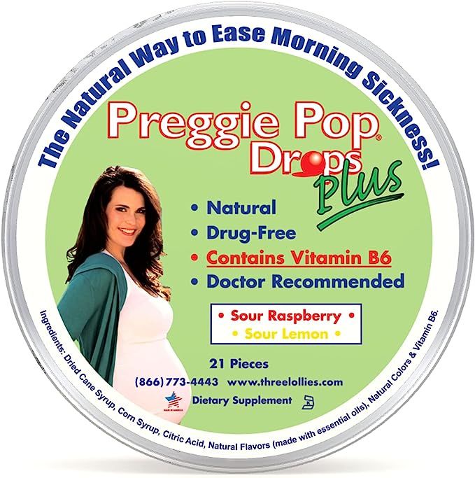 Preggie Pop Drops Plus | 21 Drops | Vitamin B6 for Morning Sickness & Nausea Relief during pregna... | Amazon (US)