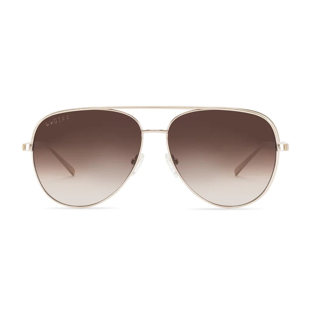 COLOR: california soul   gold   brown gradient sunglasses | DIFF Eyewear