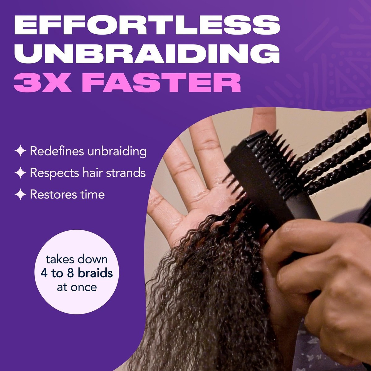 The UnBraider Detangler Brush For Braids | Unbraider To Take Braids Out | Pre... | eBay US