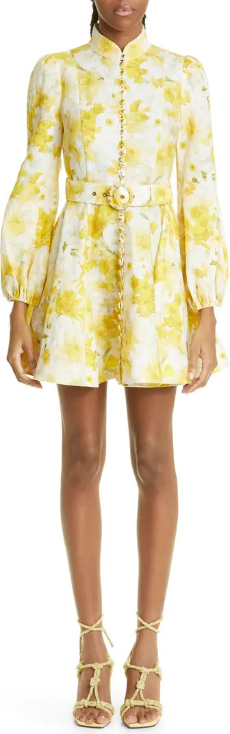Zimmermann Wonderland Floral Long Sleeve Linen Dress | Nordstrom | Nordstrom