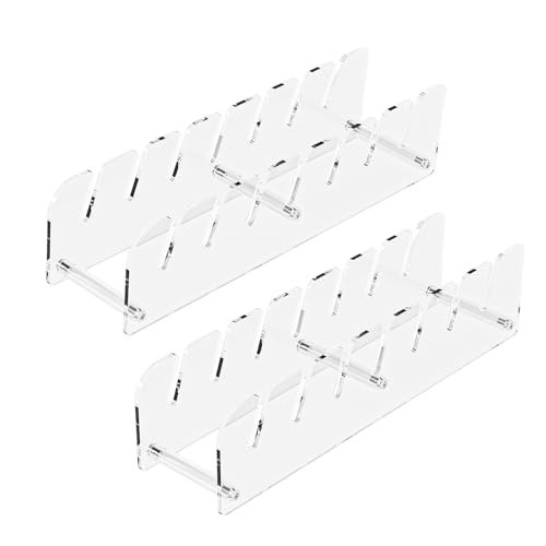 Ausalivan Baseball Hat Organizer Rack,2 Pack Acrylic Baseball Caps Storage Holder for Closet,Retail Hat Display Stand for Vendors | Amazon (US)