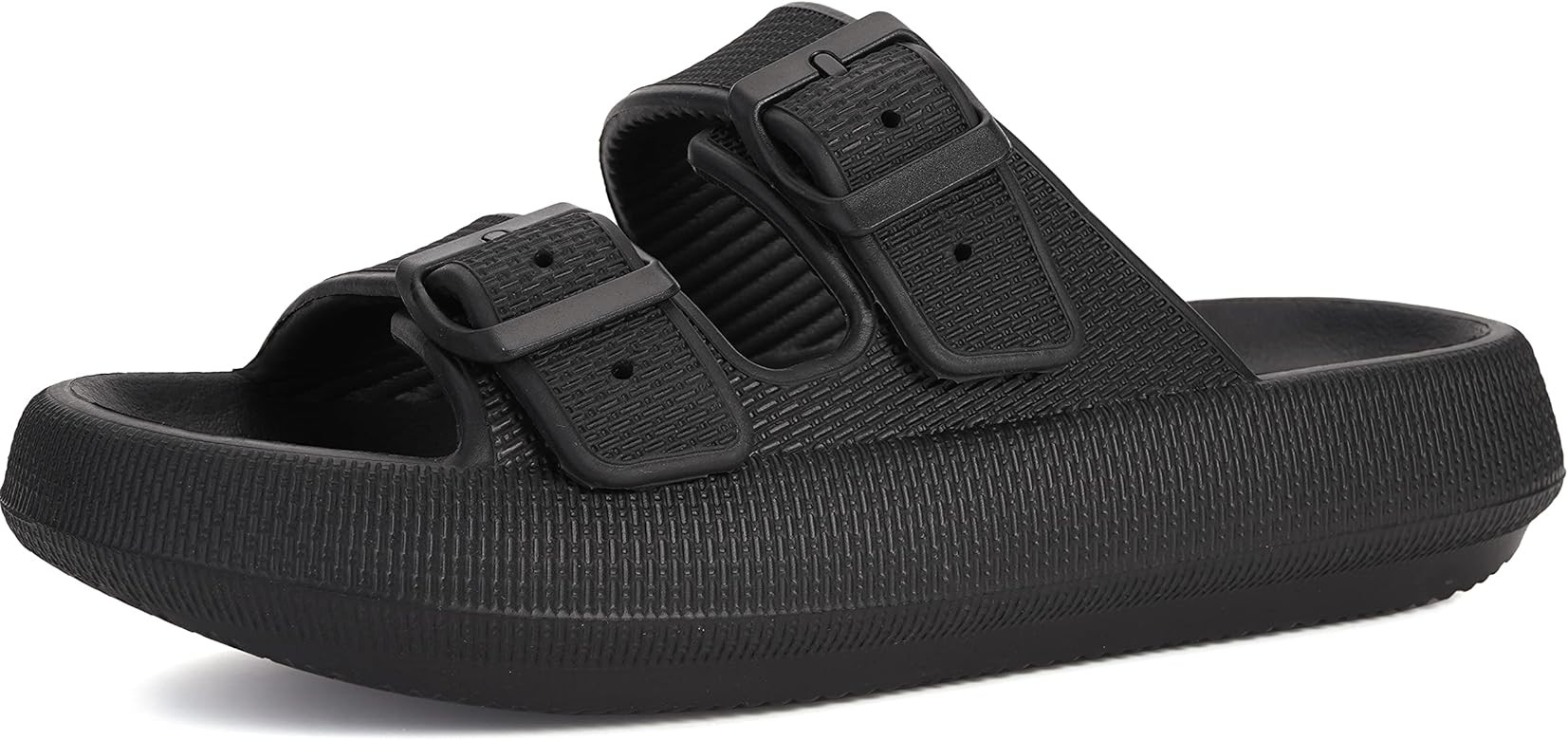 BRONAX Cloud Slides for Women and Men | Shower Pillow Slippers | Adjustable Double Buckle Cushion... | Amazon (US)