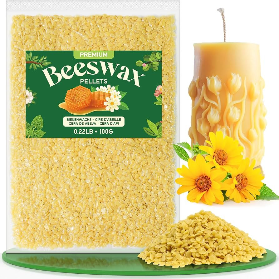 NORVENCE Bienenwachs Bio für Kosmetik, Gelbes Bienenwachs Pastillen 100g, Kerzenwachs für die K... | Amazon (DE)