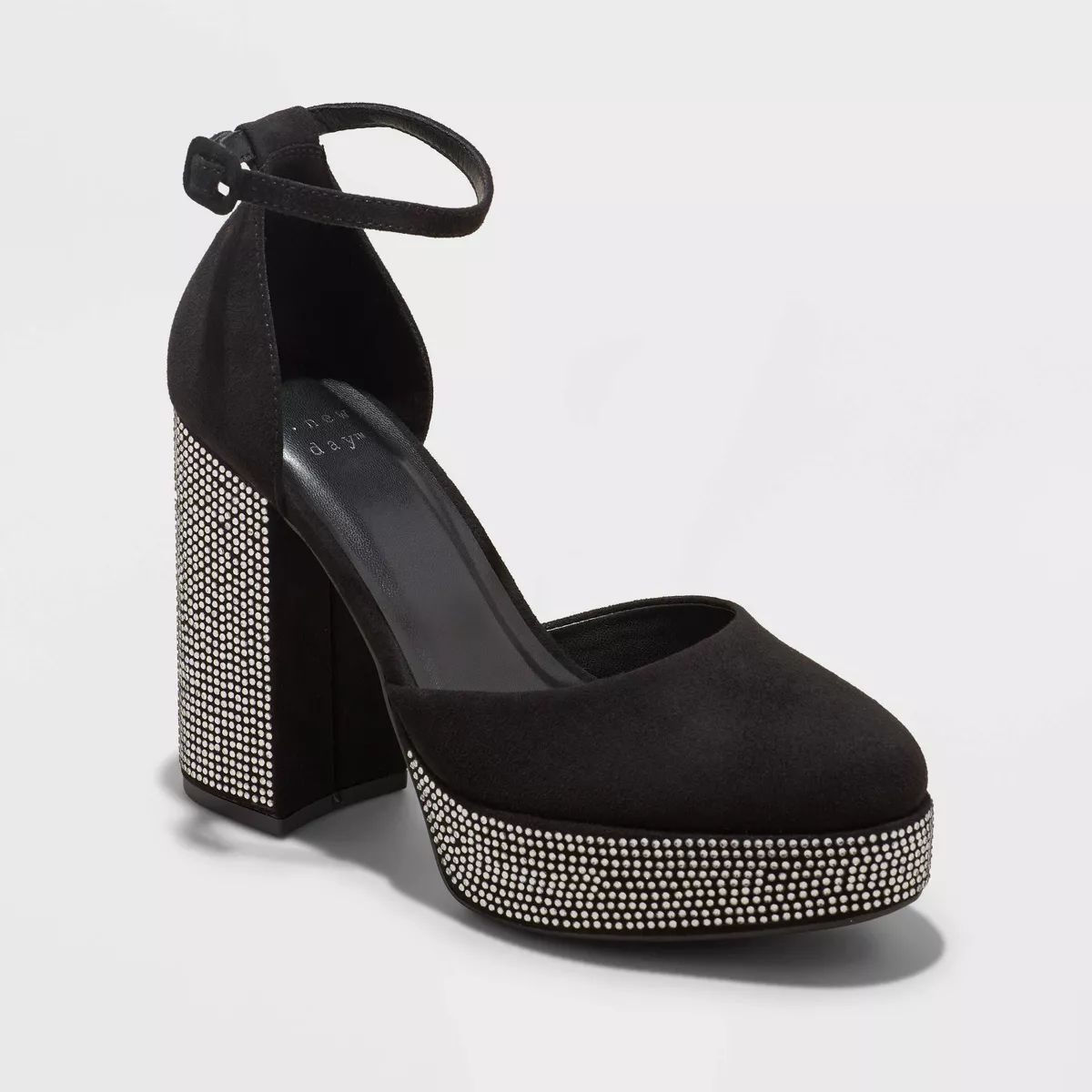 Women's Noir Rhinestone Platform Heels - A New Day™ Jet Black | Target