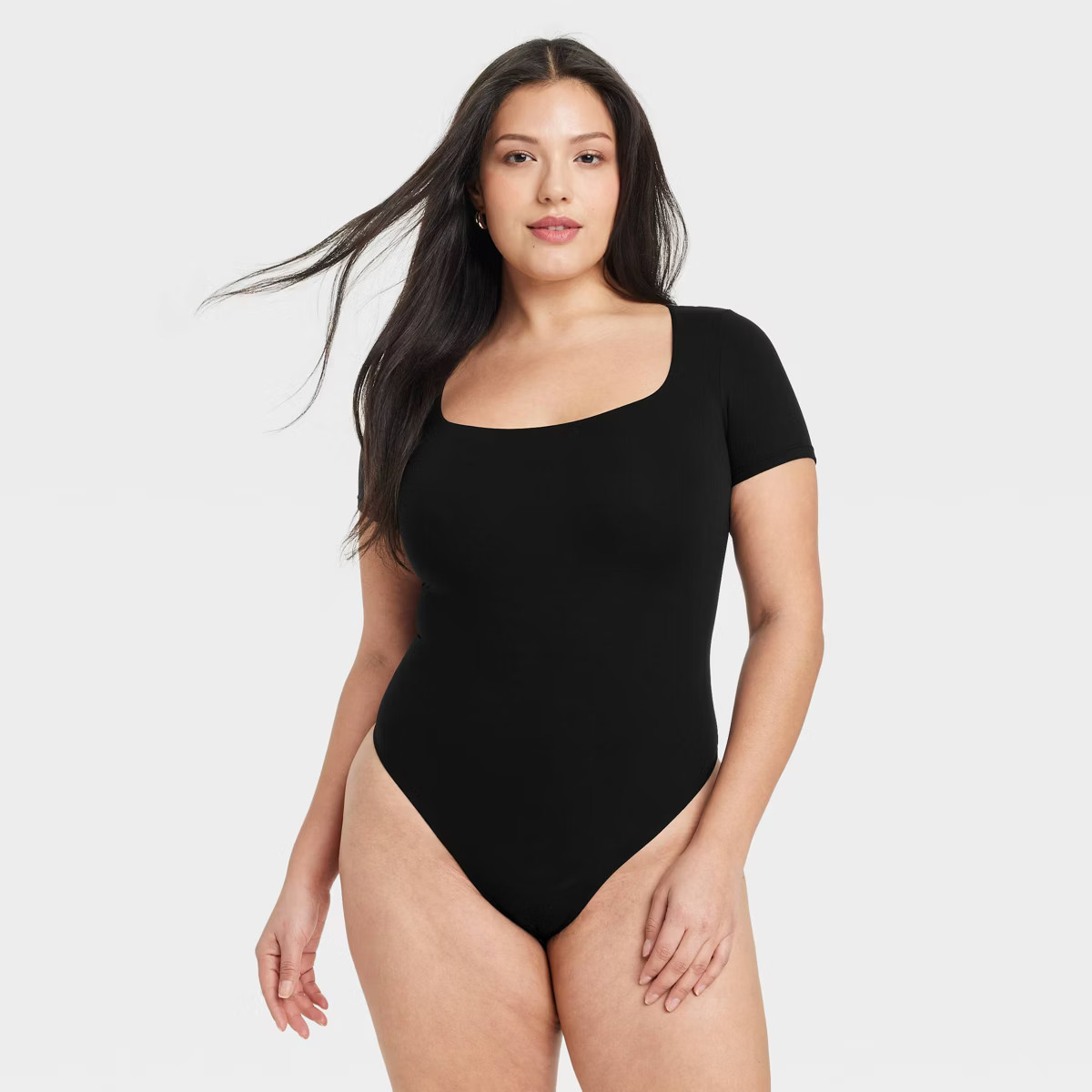 Women's Luxe Stretch Square Neck Thong Bodysuit - Auden™ | Target