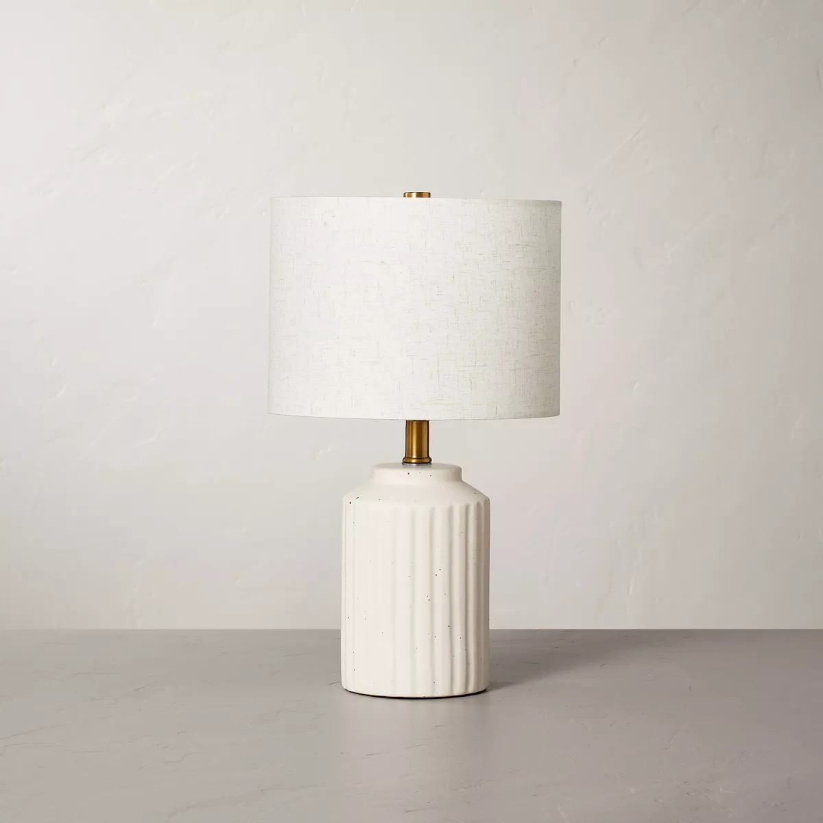 Fluted Ceramic Table Lamp Cream (Includes LED Light Bulb) - Hearth & Hand™ with Magnolia: ETL L... | Target