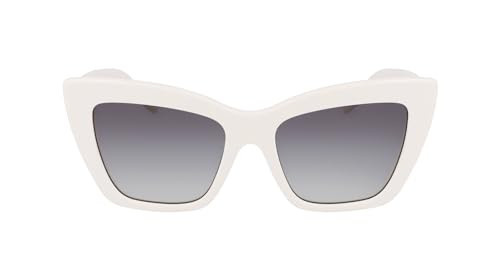 KARL LAGERFELD Women's KL6158S Cat Eye Sunglasses, White, 54/18/145 | Amazon (US)