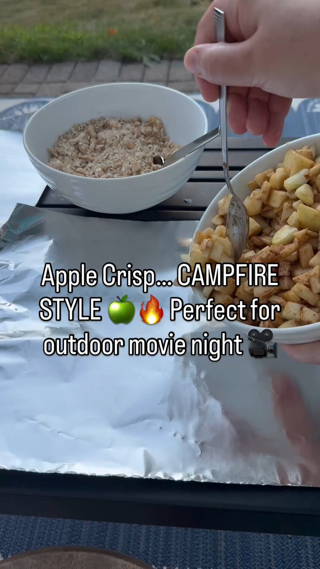 Apple crisp but campfire style