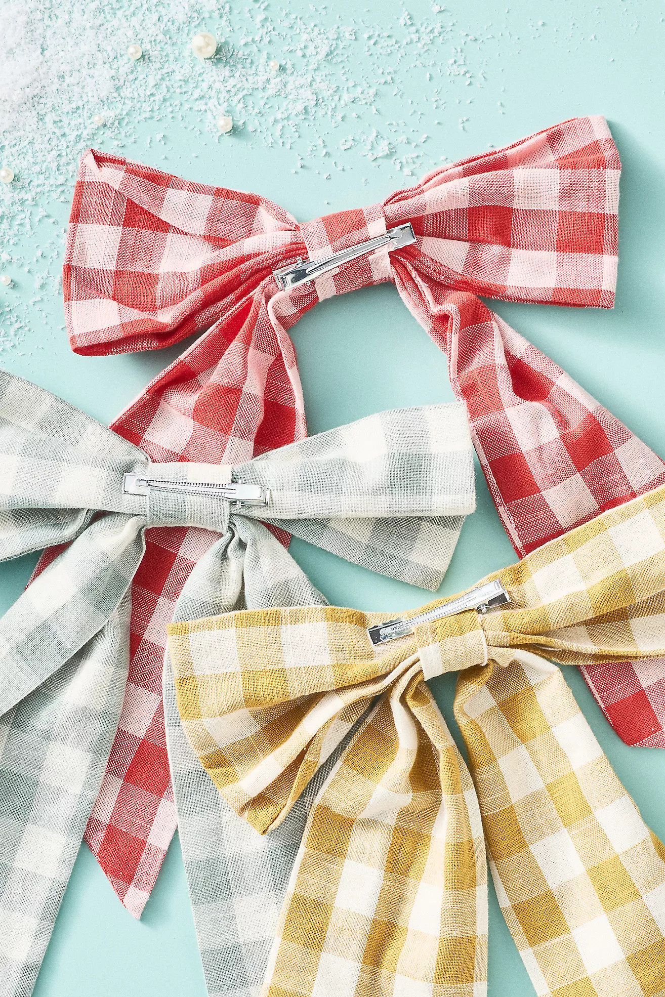 Gingham Bow Ornament | Anthropologie (US)