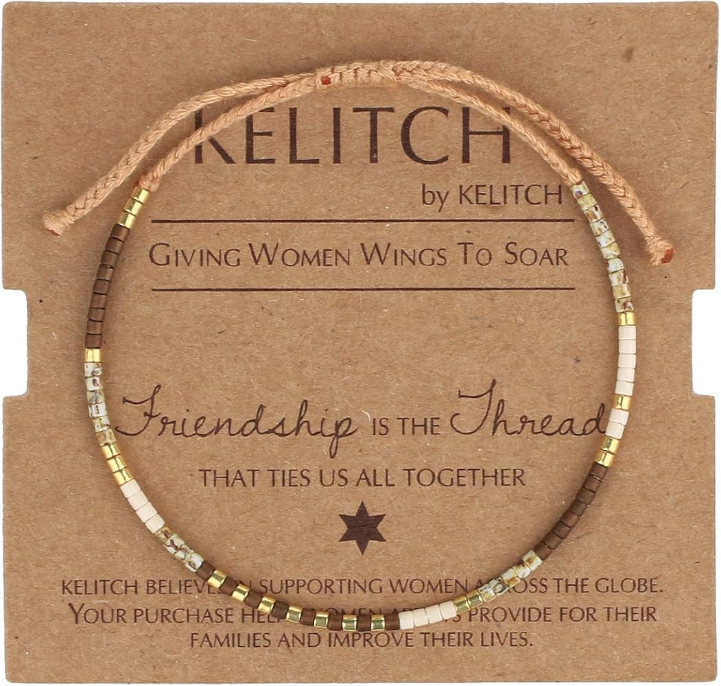 KELITCH Boho Women Crystal Shell Beaded Friendship Bracelets Handmade Strand Bracelet Bangles Jew... | Amazon (US)