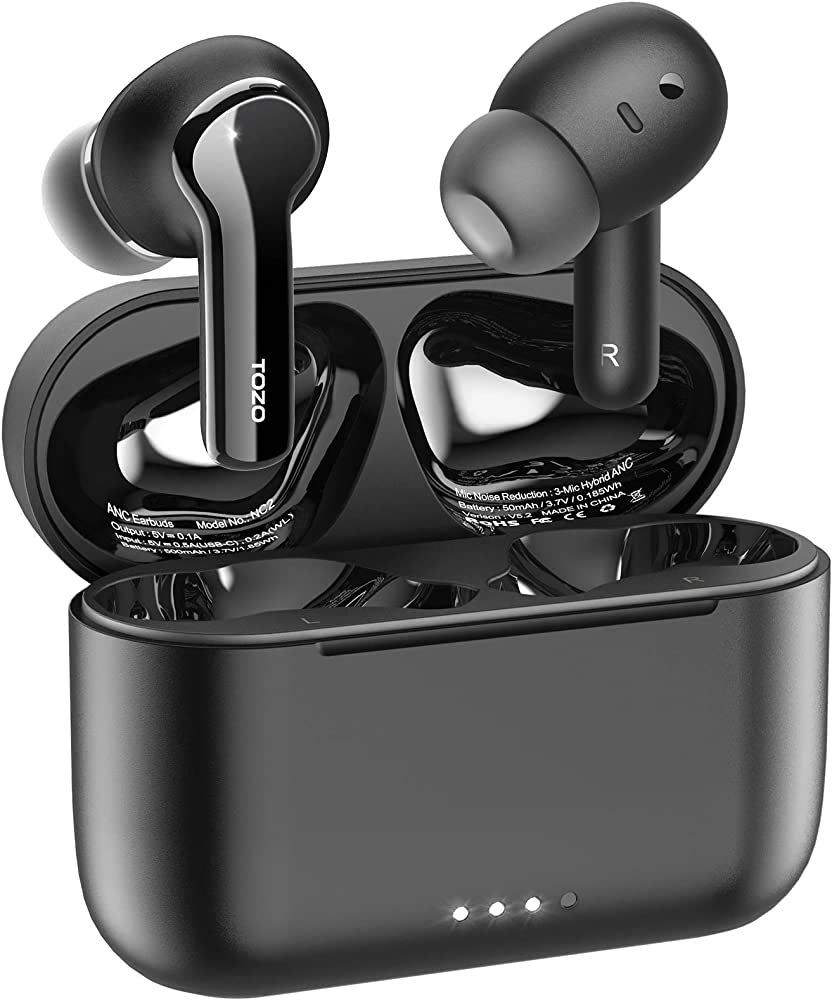 TOZO NC2 Hybrid Active Noise Cancelling Wireless Earbuds, in-Ear Detection Headphones, IPX6 Water... | Amazon (US)