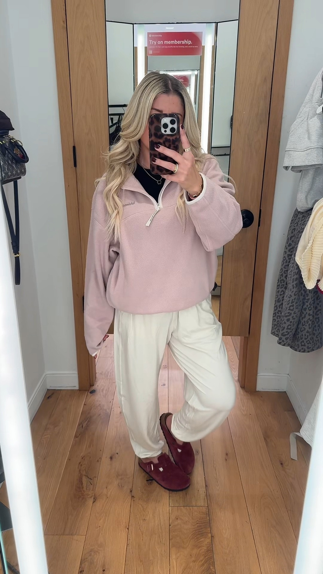 Lululemon cozy fall outfit 
Fleece pullover m
Sweatpants small 
Clogs tts

#LTKShoeCrush #LTKFindsUnder100 #LTKFindsUnder50