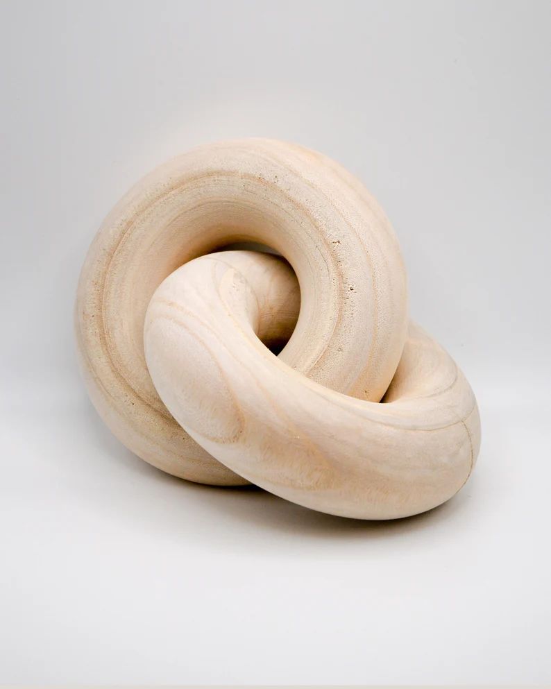 Solid Carved Paulownia Wood Knot  White Natural Finish | Etsy UK | Etsy (UK)