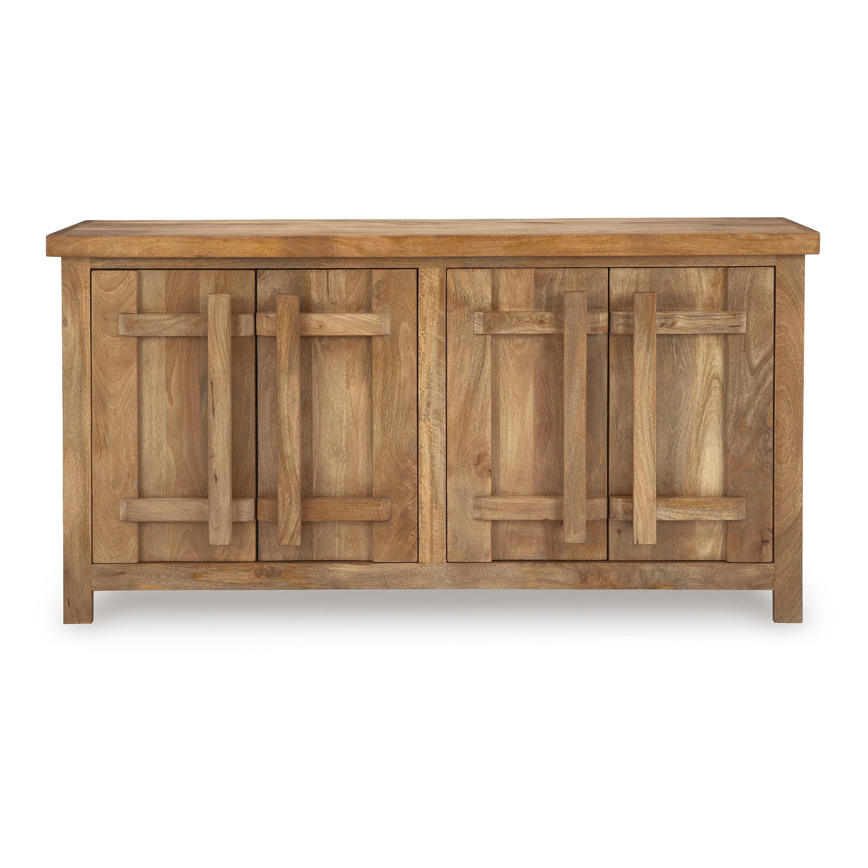 Benjara Sideboard Cabinet Console, 68 Inch Craftsman Style, Brown Mango Wood | Wayfair | Wayfair North America