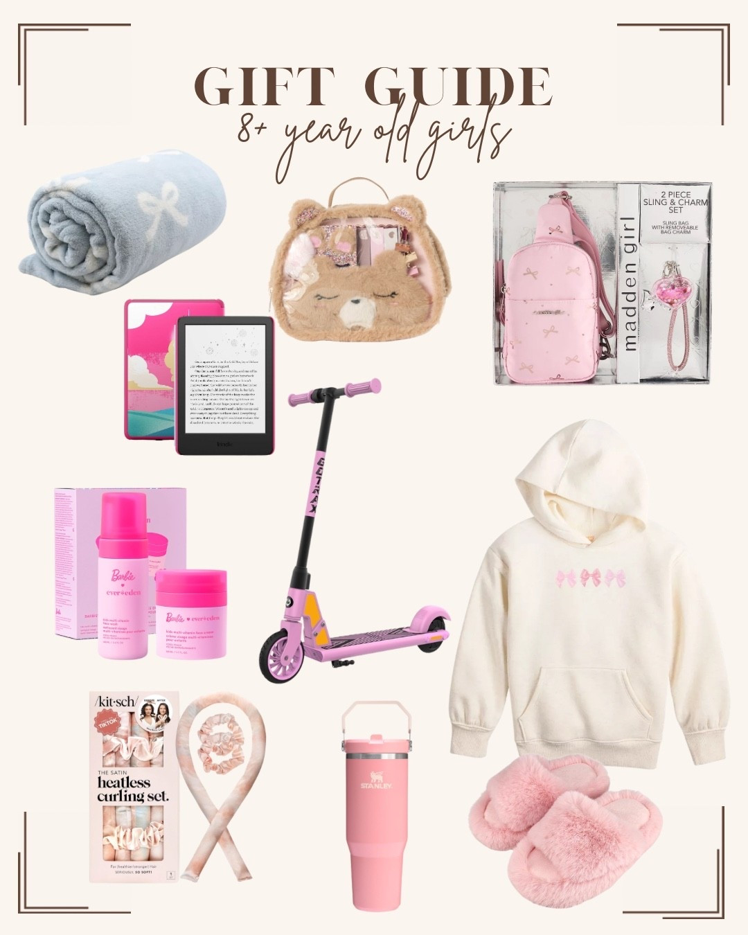 Gift ideas for big girls // kids skincare // slippers// kindle for kids // cozy blanket // girls accessories 

#LTKKids #LTKGiftGuide
