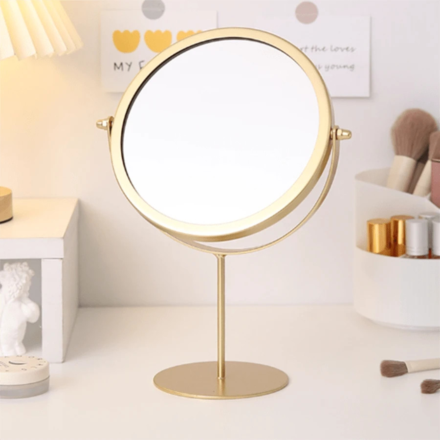 £6.55              High-Value Tabletop Makeup Mirror With Rotation Function, Iron Art Mirror For... | SHEIN
