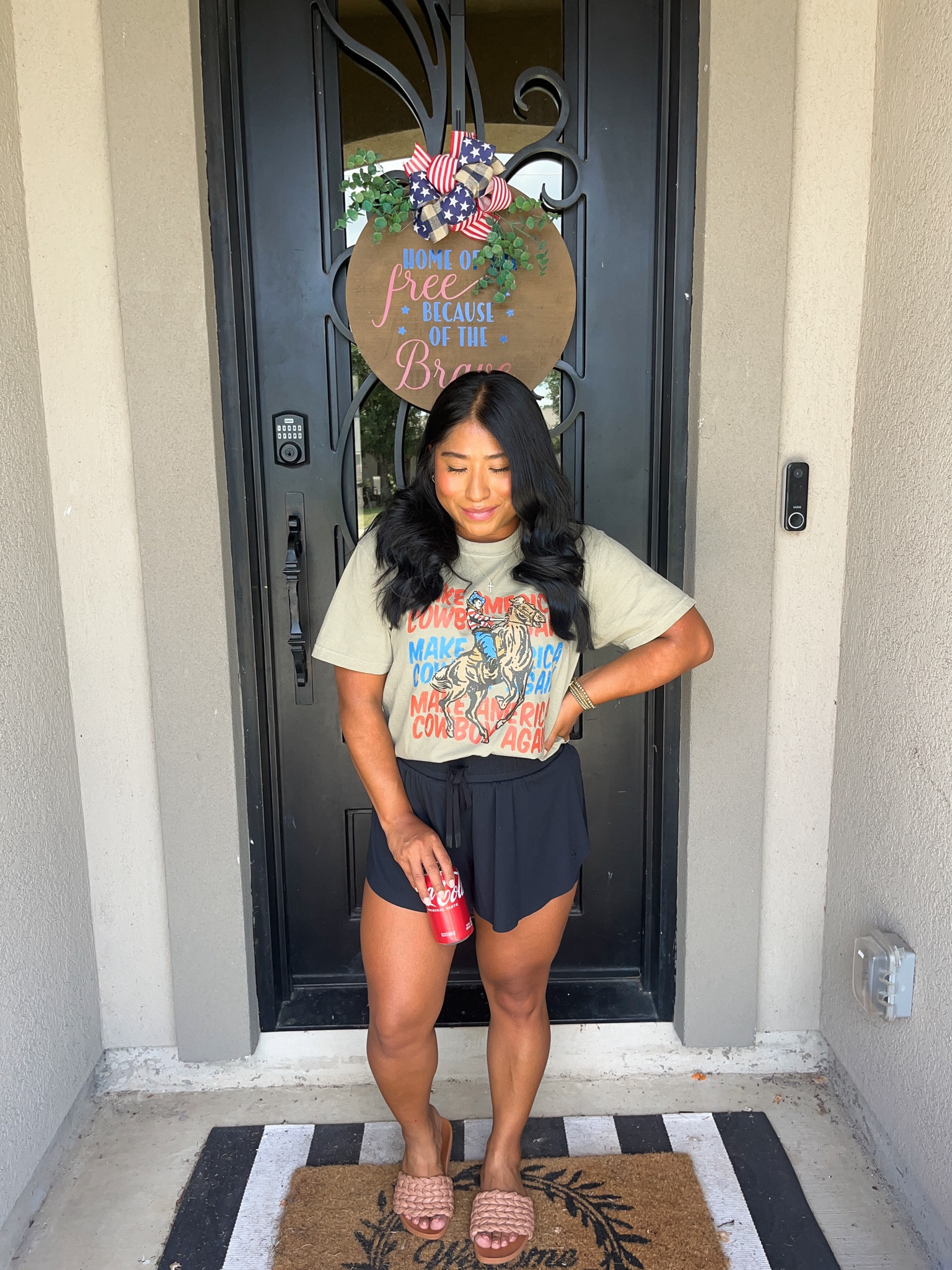 Realistic summer outfit! T-shirt is from my shop & sandals are super old! Shorts are targe (xs) 

#LTKFindsUnder50 #LTKMidsize #LTKSummerSales