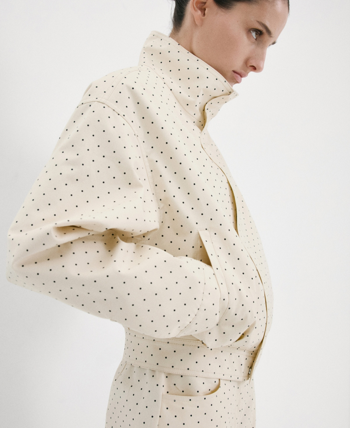 Mango Women's Dots Bomber Jacket - Ecru | Macy's