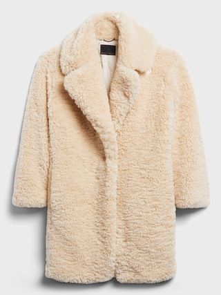 Oversized Sherpa Cocoon Coat | Banana Republic (US)