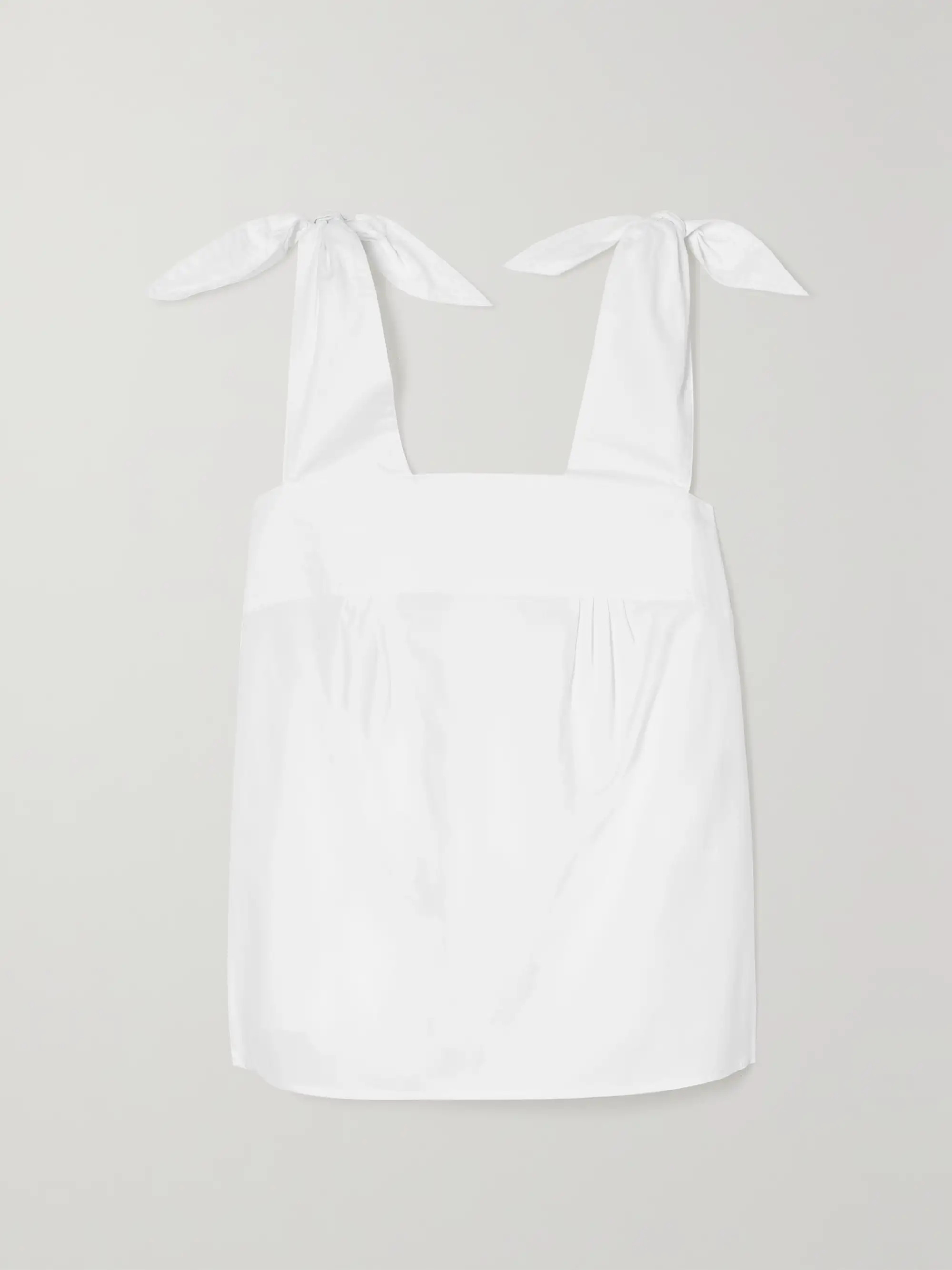 Tie-detailed cotton-poplin top | NET-A-PORTER (US)