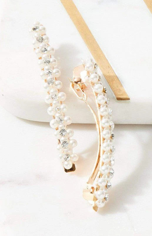 Barrette Hair Clip Set - Pearl | Petal & Pup (US)