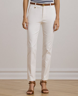 Lauren Ralph Lauren Double-Faced Stretch Cotton Pant, Regular & Petites - Macy's | Macy's