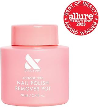 Olive & June Polish Remover Pot | Acetone-Free Nail Polish Remover with Sponge Lid for Mani + Ped... | Amazon (US)