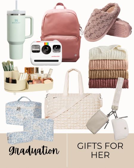 Graduation gifts, gifts for her, Mother’s Day gifts, gift guide, unique grad gifts, throw, backpack, Stanley mug, organization bag, makeup bag, weekender bag, slippers, Polaroid, lulu card pouch, slippers, makeup organization 

#LTKbeauty #LTKparties #LTKGiftGuide