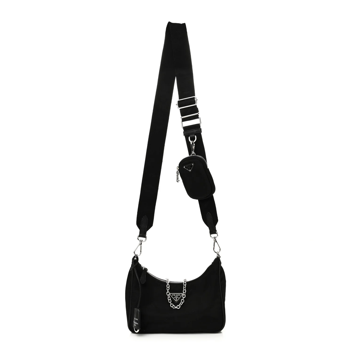 Prada Nylon Re-Edition 2005 Shoulder Bag Black 1748071 | FASHIONPHILE (US)