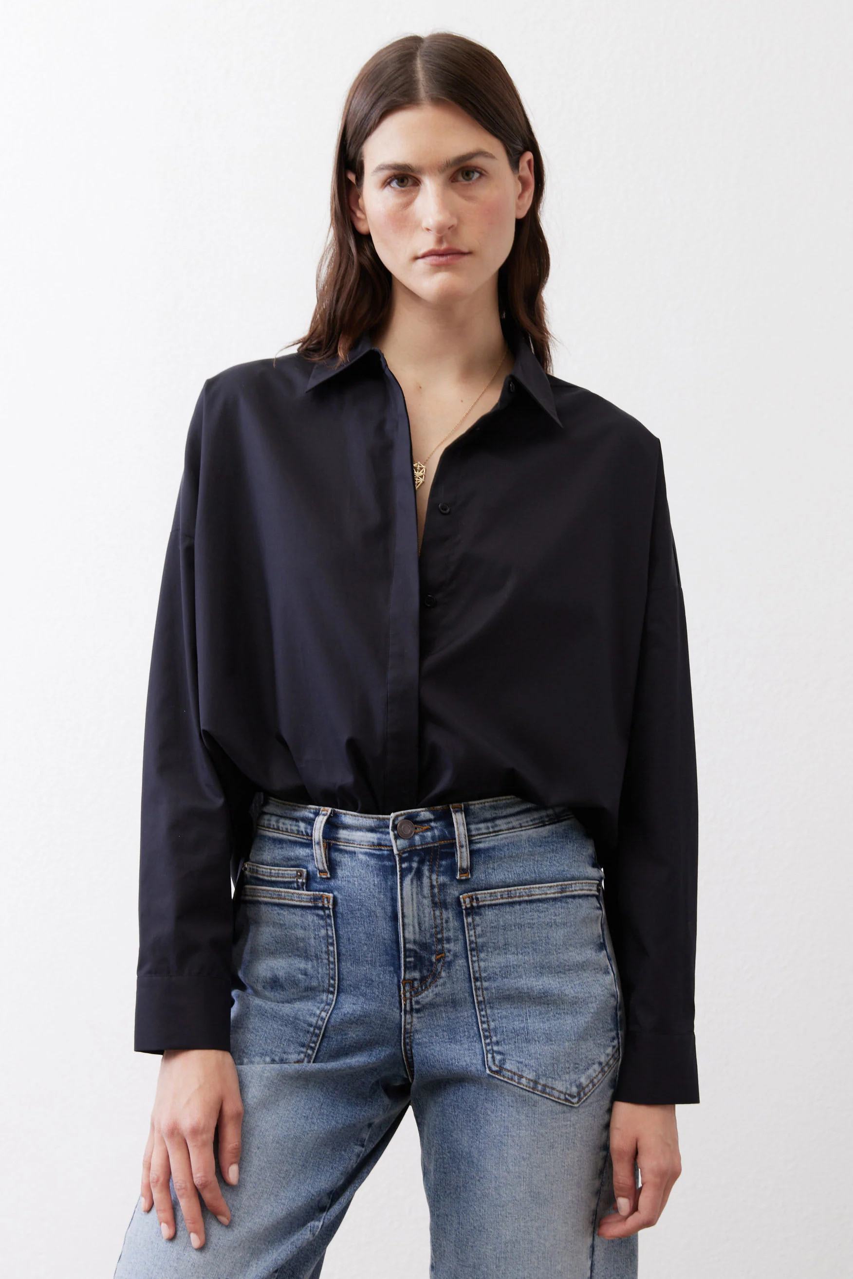 Non-Iron Refine Oversized Tunic | Ruti