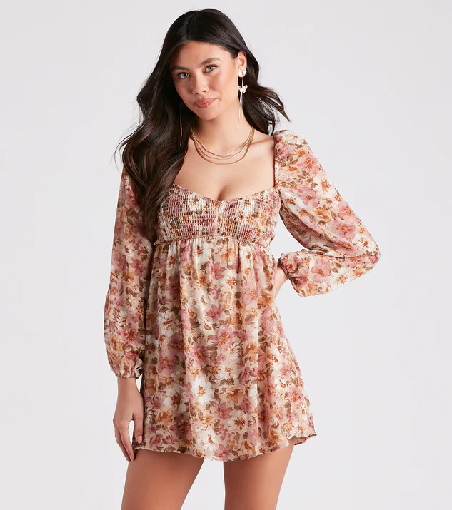 Everlasting Pretty Floral Chiffon Skater Dress | Windsor Stores