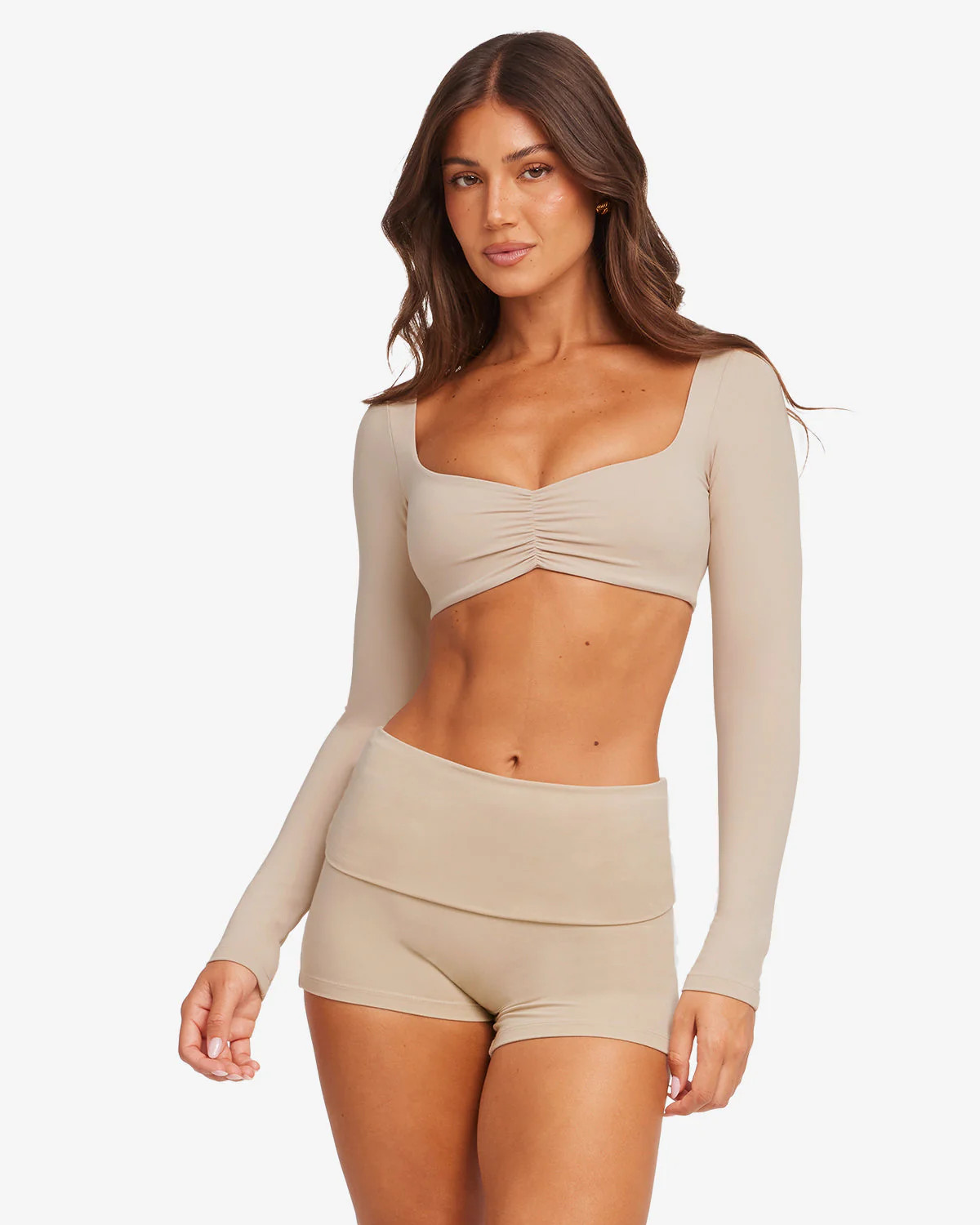 Form Margo Long Sleeve Top | Fawn | Crop Shop Boutique US