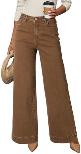 Dokotoo Women's Casual High Waisted Jeans Stretch Wide Leg Loose Denim Pant | Baggy Jeans Women, ... | Amazon (US)
