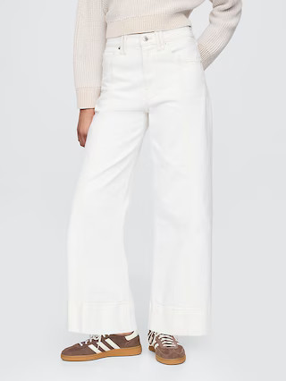 High Rise Stride Wide-Leg Ankle Jeans | Gap (US)
