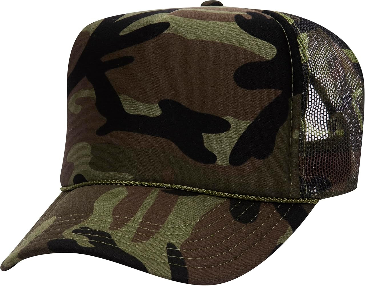 Joe's USA OTTO 39-165 Foam Trucker Hats - Customizable 5-Panel High Crown Mesh Back Caps for DIY,... | Amazon (US)
