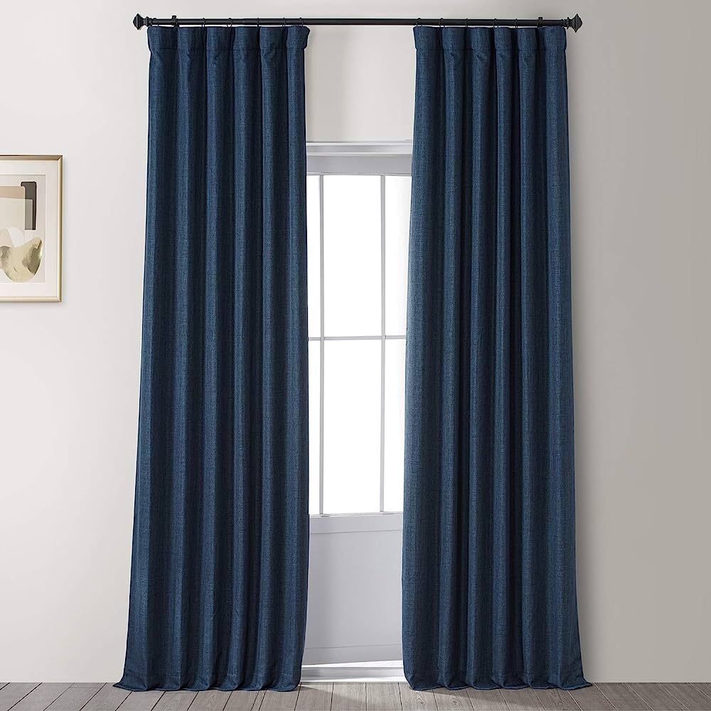 HPD Half Price Drapes Solid Thermal Insulated Blackout Curtains for Bedroom 50 X 96 Signature Lin... | Amazon (US)