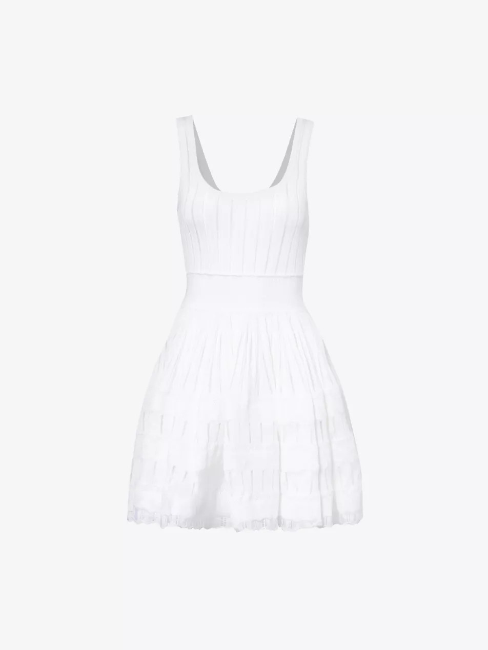 Crinoline round-neck stretch-woven mini dress | Selfridges