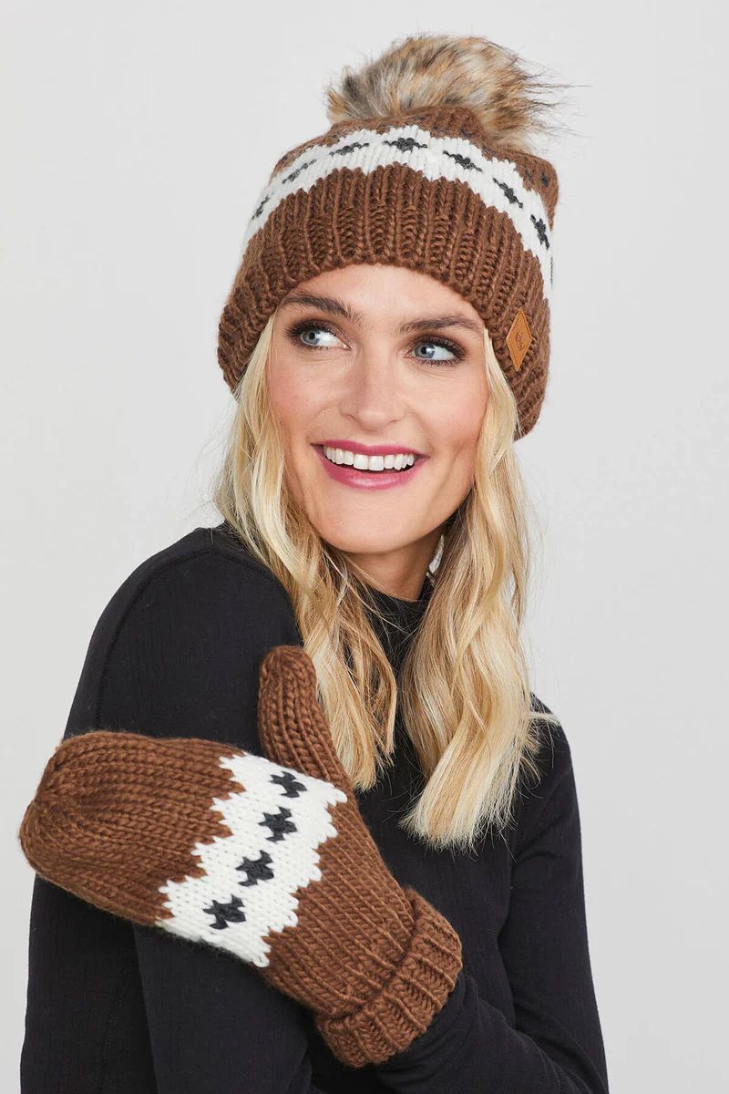 Panache Cocoa Brown Patterned Hat | Social Threads
