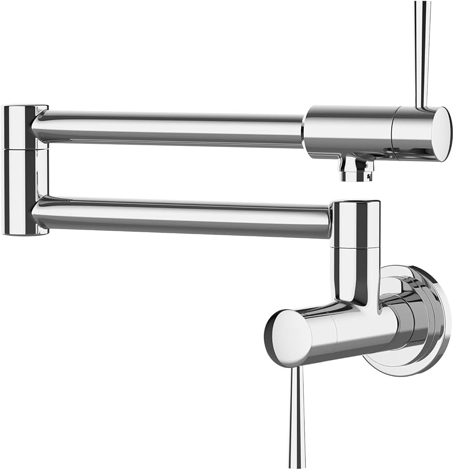MSTJRY Pot Filler Faucet Polished Chrome Wall Mount Commercial Kitchen Faucets Stainless Steel St... | Amazon (US)