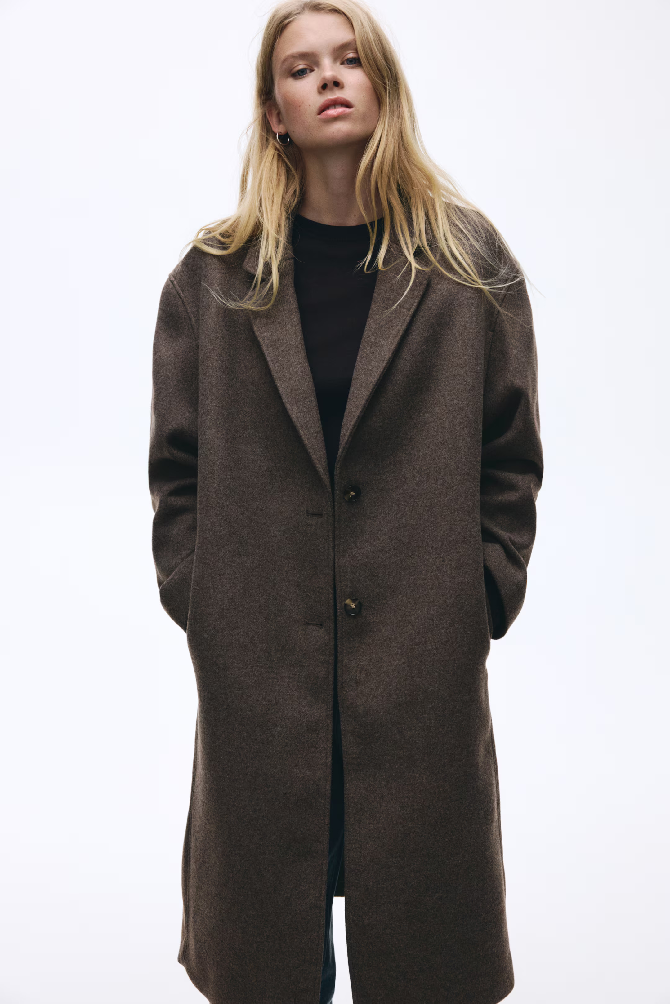 Single-breasted coat | H&M (UK, MY, IN, SG, PH, TW, HK)