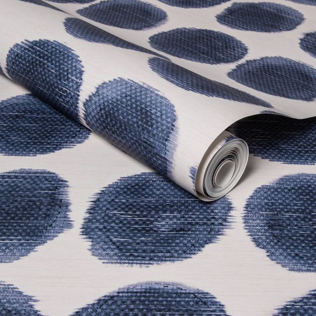 Textile Dot Peel &#38; Stick Wallpaper Blue - Opalhouse&#8482; | Target