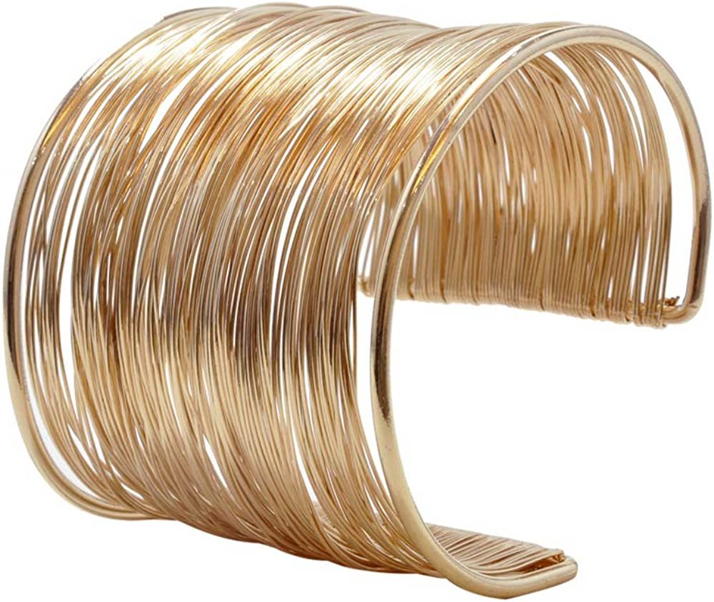 Bracelets Gold Plated Open Cuff Bangles Gift Choice for Women & Girls Fashion (Classic Bohemia) | Amazon (US)