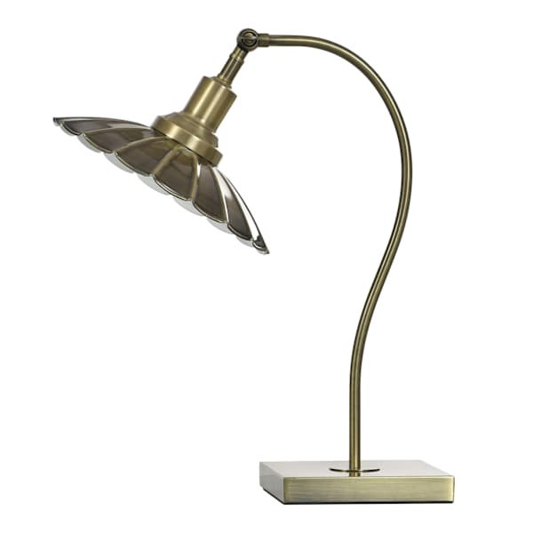 Gold Metal Fan Desk Lamp, 18", sold by At Home | At Home