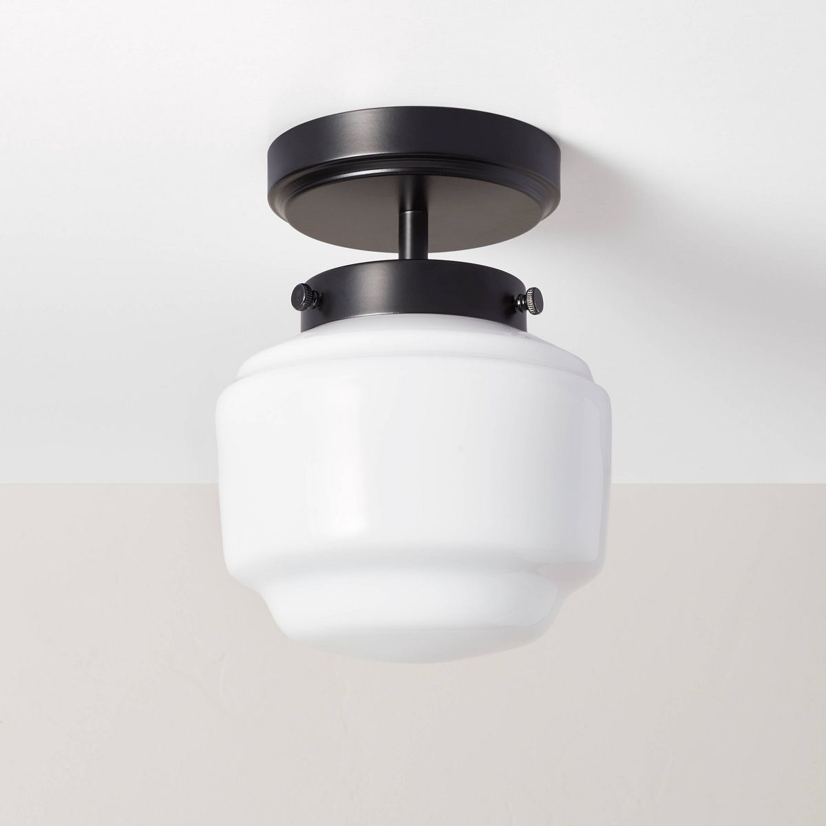 Milk Glass Semi-Flush Mount Ceiling Light - Hearth & Hand™ with Magnolia | Target