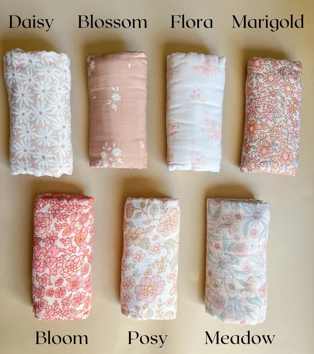 FLOWER BABY SWADDLE Organic Cotton Muslin Swaddle Baby - Etsy | Etsy (US)